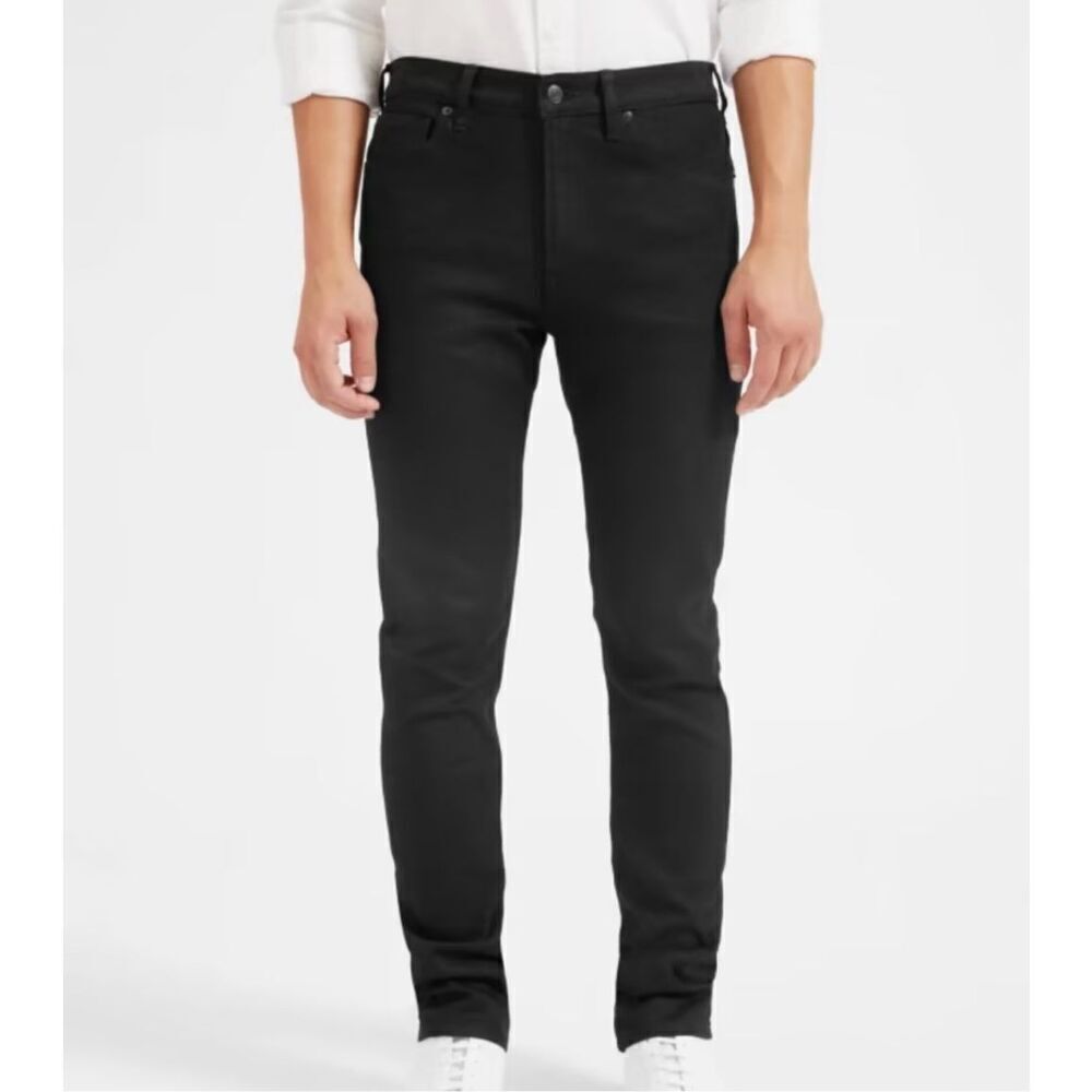 NWT Everlane Black Denim Organic Cotton The Slim Fit Cropped Jeans Size 30x32